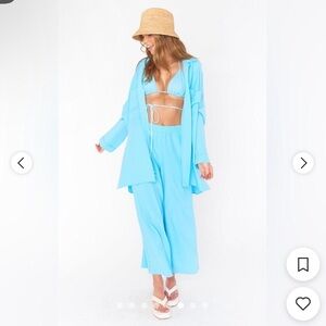 Show Me Your MuMu Light Blue Pants & Jumpsuit Set